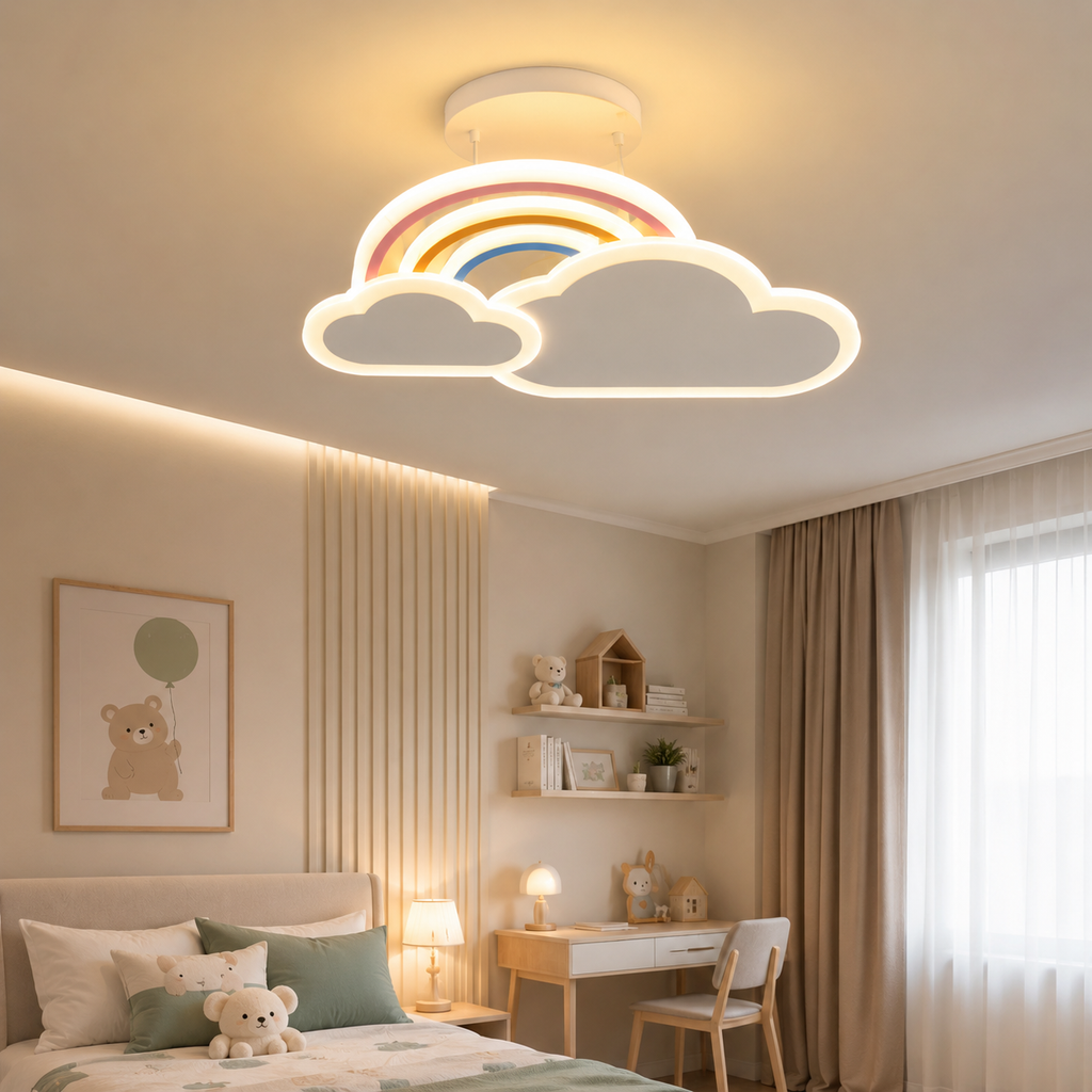 Plafonnier Chambre Led Arc-En-Ciel Et Nuage