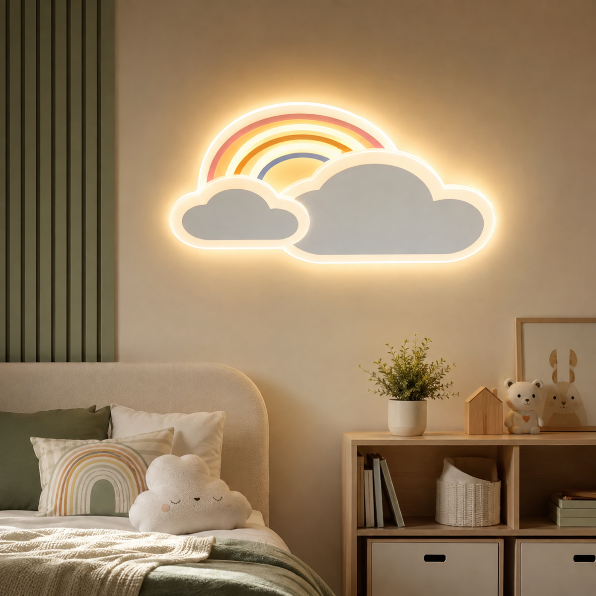 Plafonnier Chambre Led Arc-En-Ciel Et Nuage