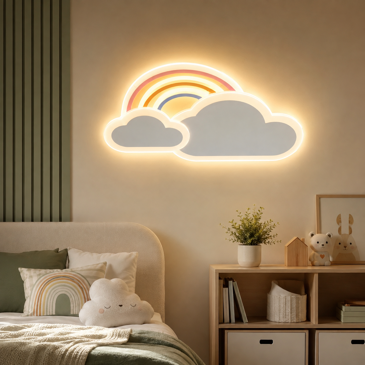 Plafonnier Chambre Led Arc-En-Ciel Et Nuage