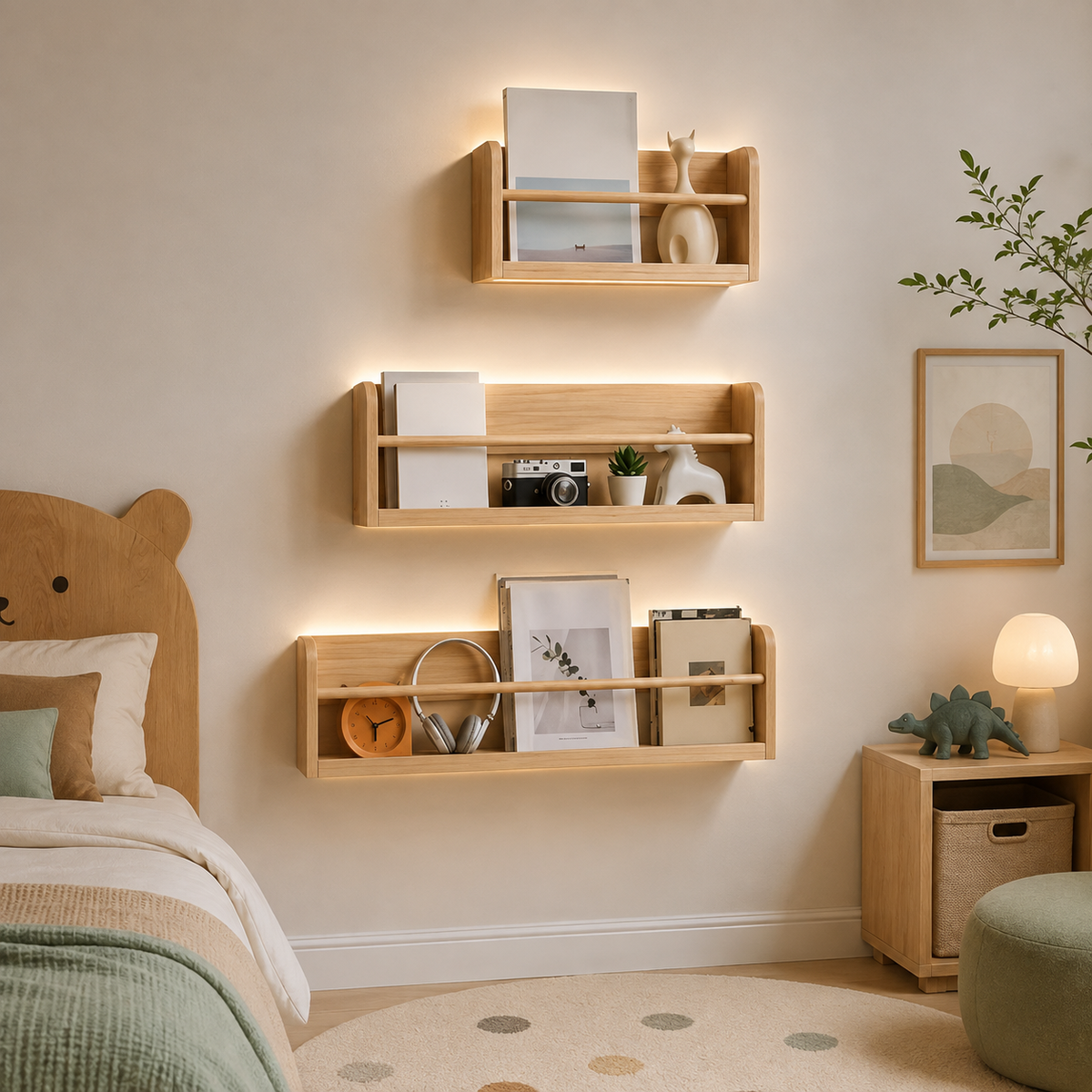 Bibliothèque Murale En Bois Pour Enfant