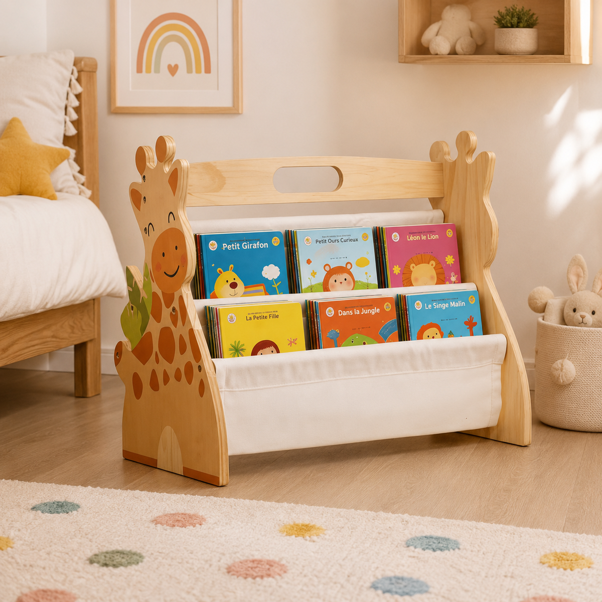 Bibliotheque Bebe En Bois Girafe