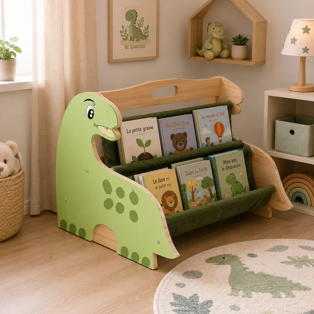 Bibliotheque Bebe En Bois Girafe
