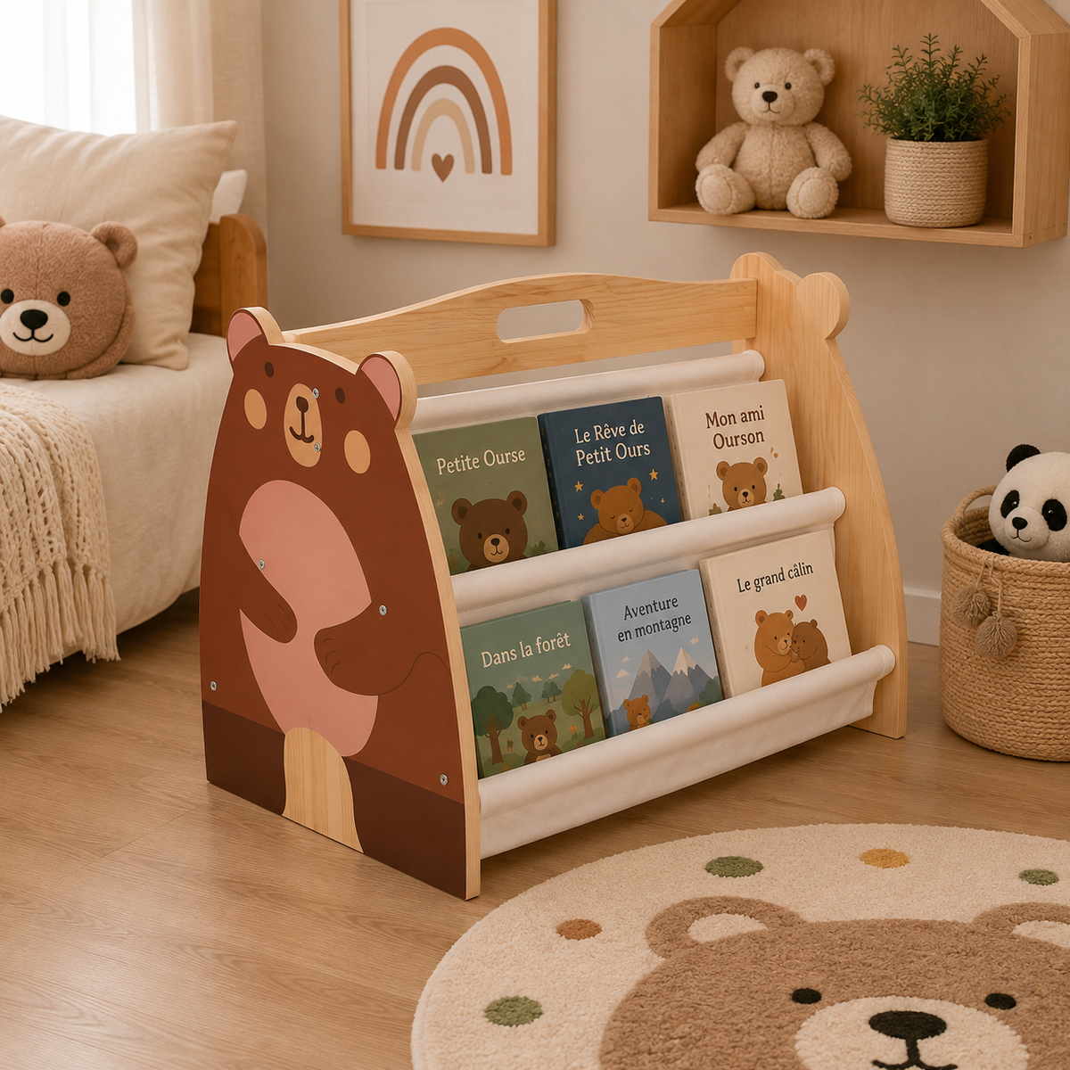 Bibliotheque Bebe En Bois Girafe