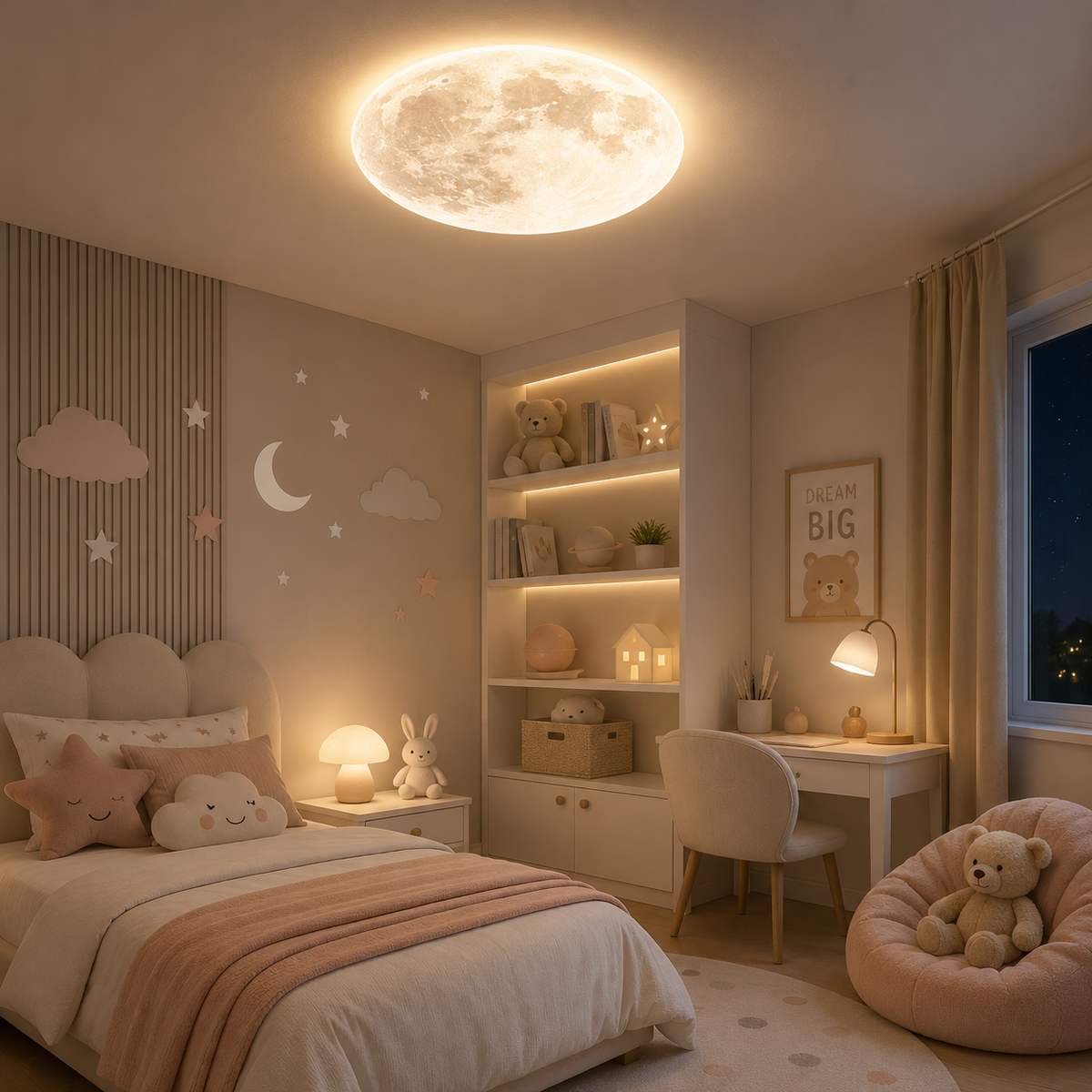 Luminaire Led Plafonnier Design Lune