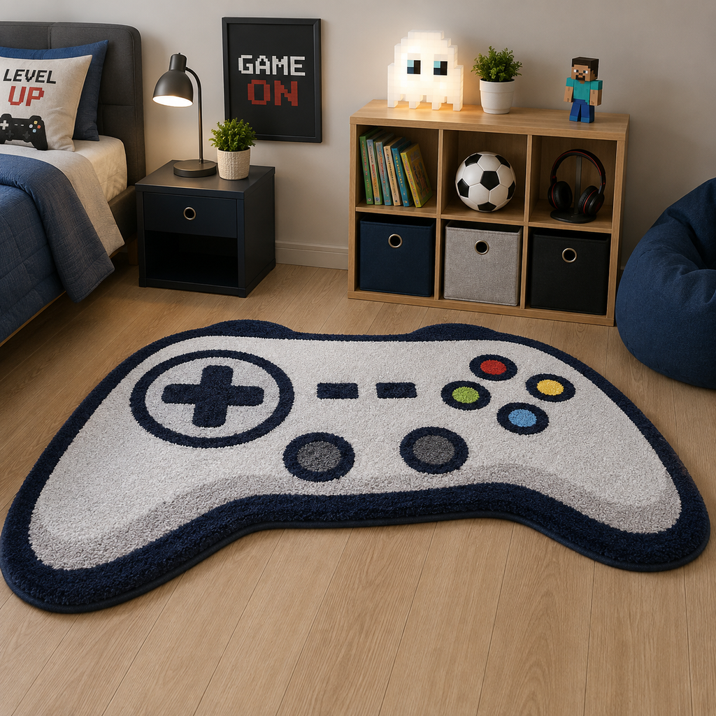Tapis Chambre Gaming Forme Manette De Jeu Antidérapant