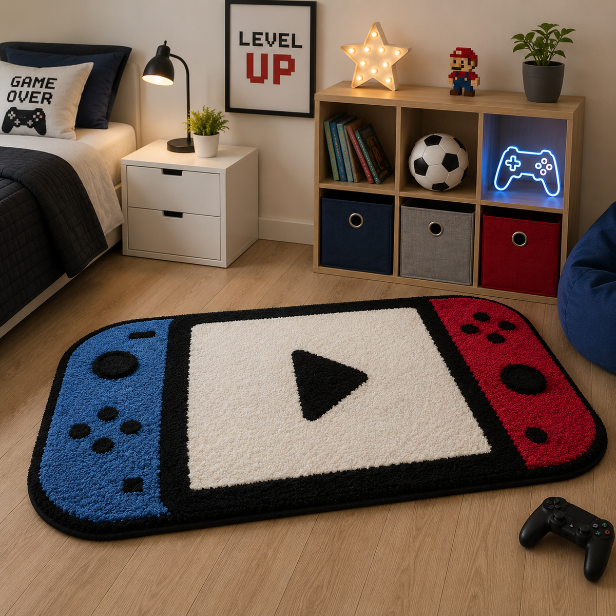 Tapis Chambre Gaming Forme Manette De Jeu Antidérapant