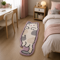 Tapis Descente De Lit En Forme De Chat Tufté