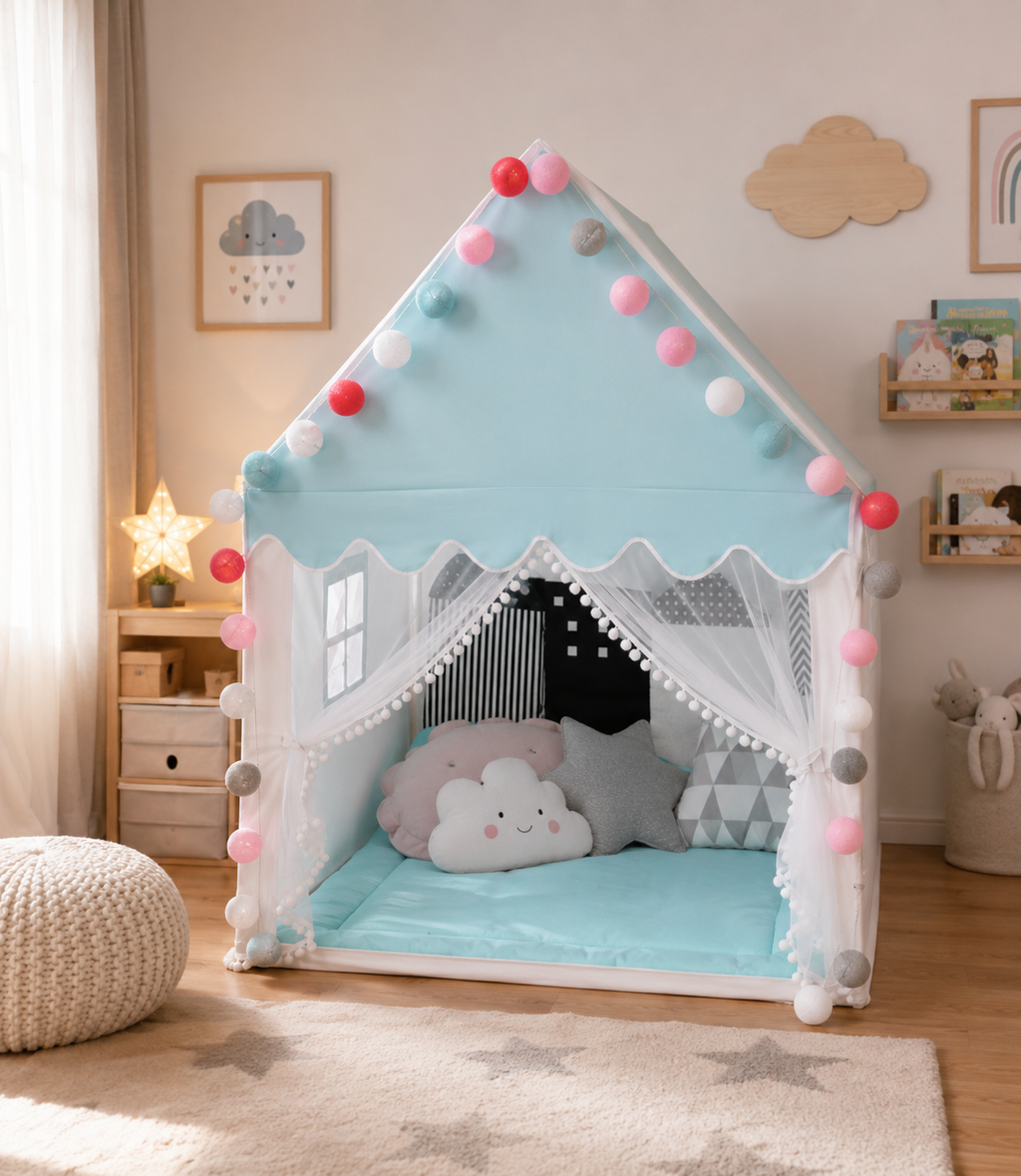 TENTE ENFANT Forme Maison Rose