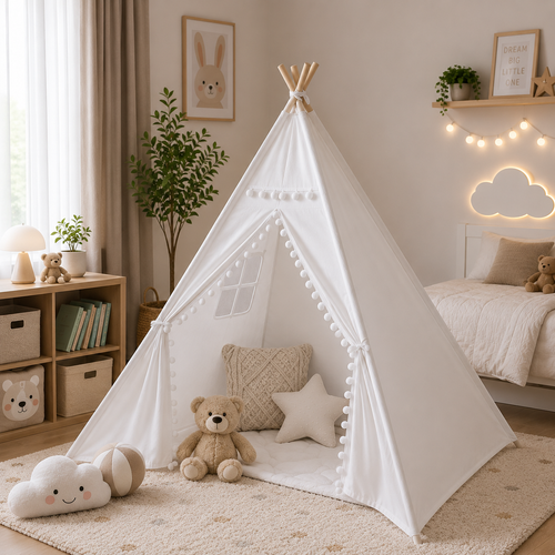 Grand Tipi Extérieur De Jeu Beige
