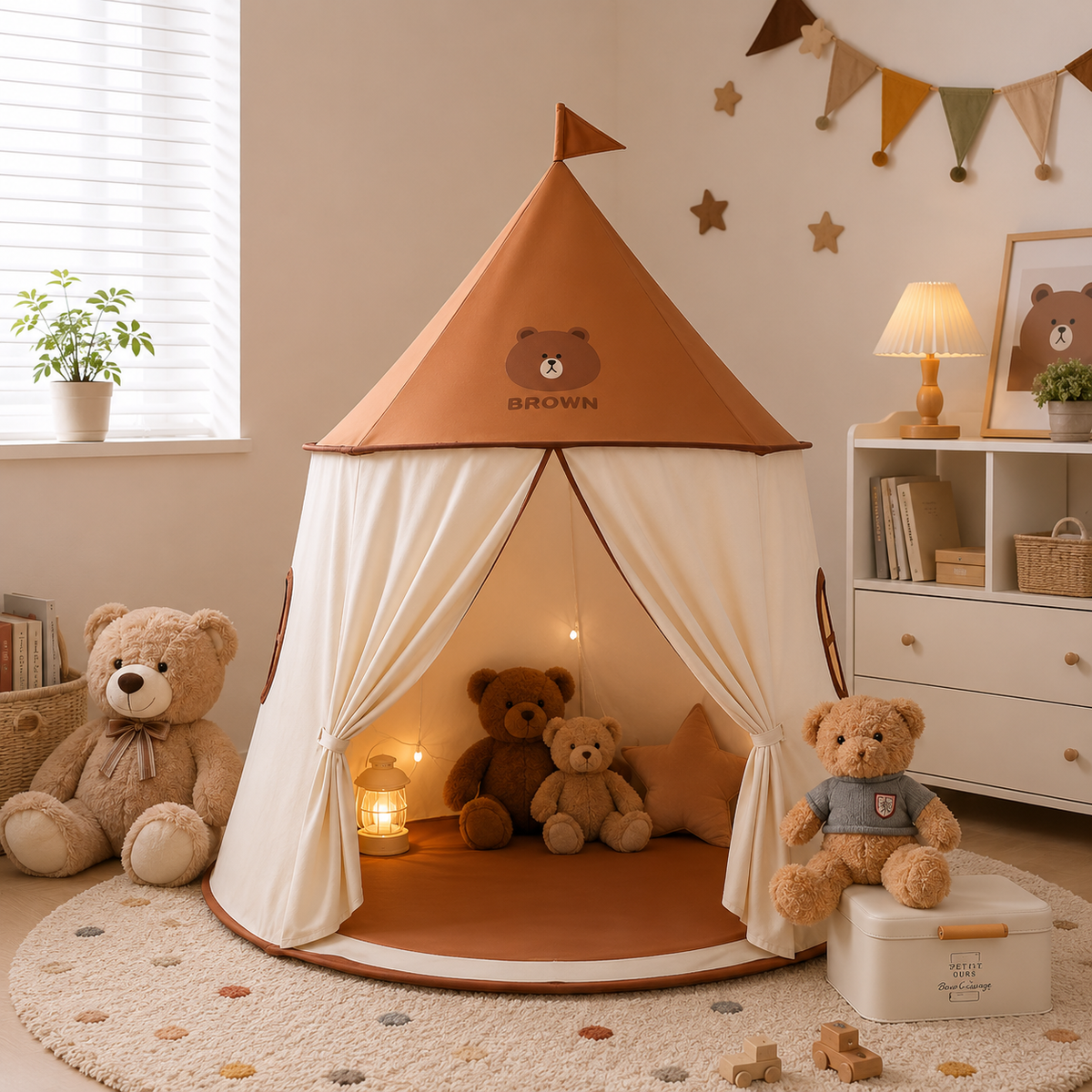 Tente Enfant En PVC Pliable Design Champignon