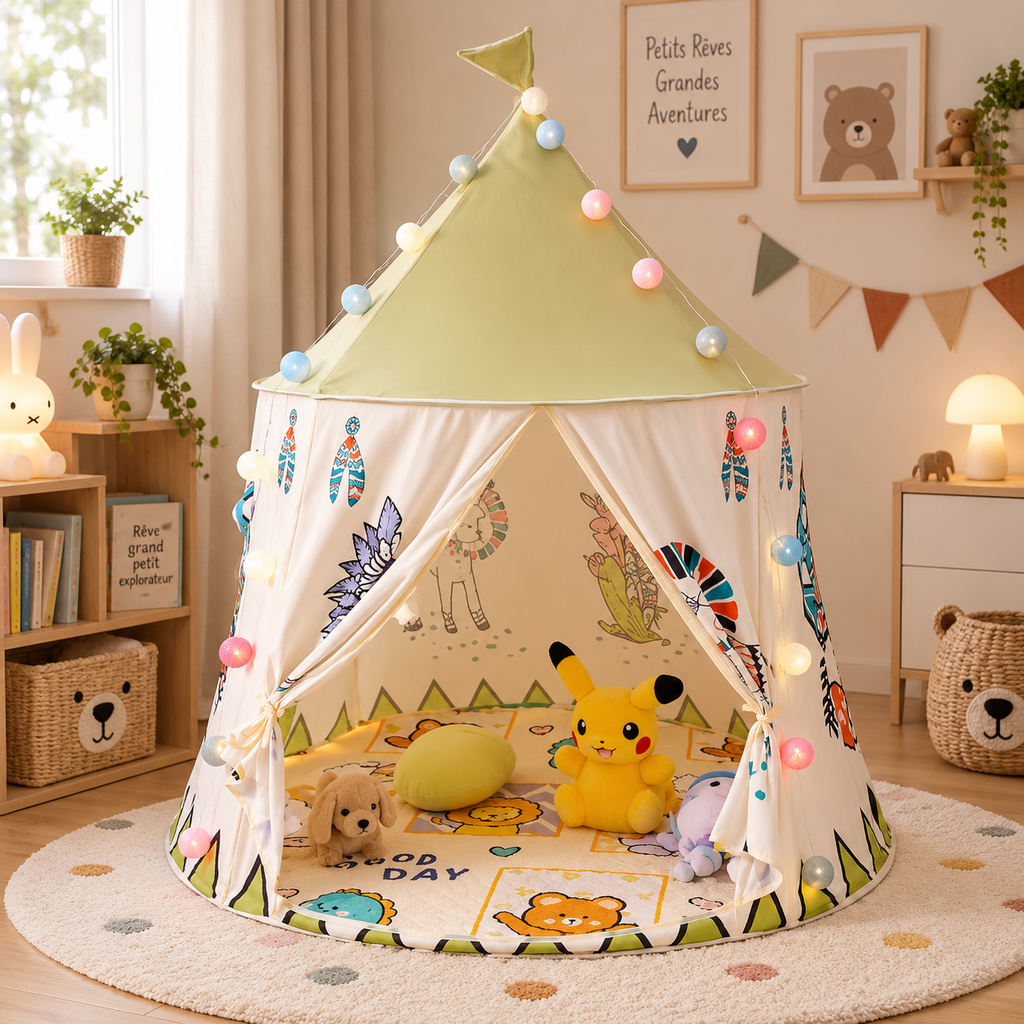 Tente Enfant En PVC Pliable Design Champignon