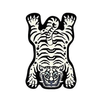 Tapis Tigre Dessin Animé en Velours de Cristal pour Salon et Chambre