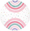 TAPIS DE CHAMBRE ENFANTS Flanelle Rond Arc-En-Ciel
