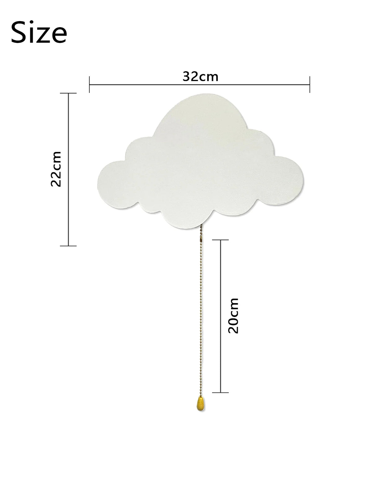 Veilleuse Murale Pile En Forme De Nuage En Bois