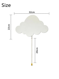 Veilleuse Murale Pile En Forme De Nuage En Bois