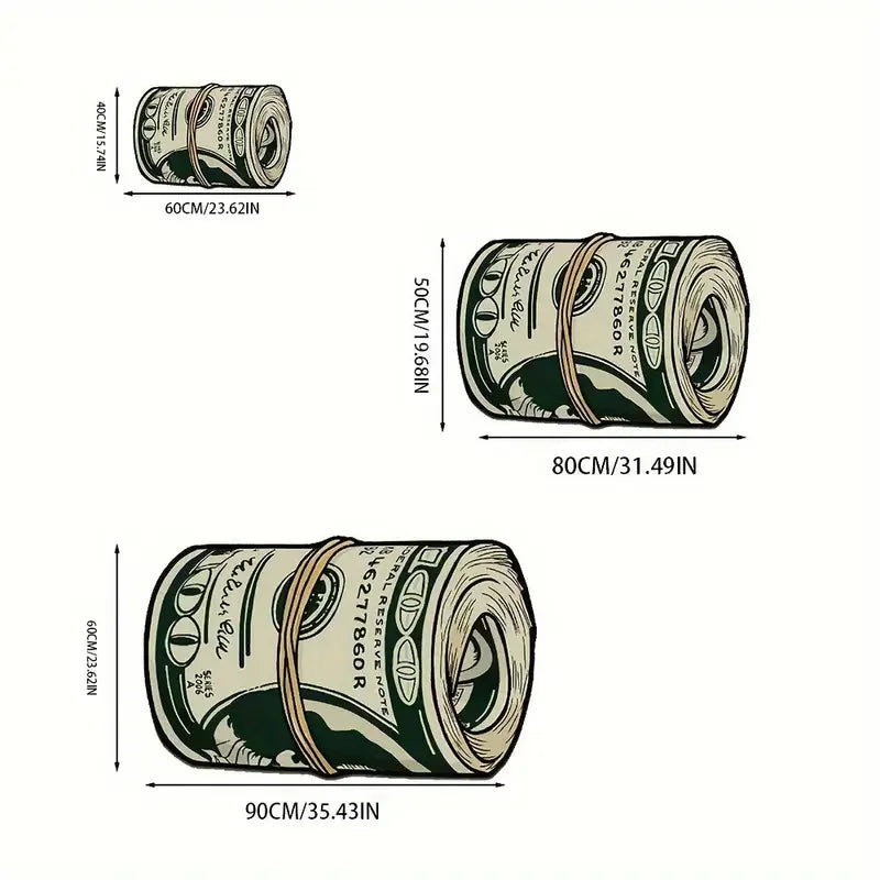 Tapis antidérapant motif billet de dollar en rouleau