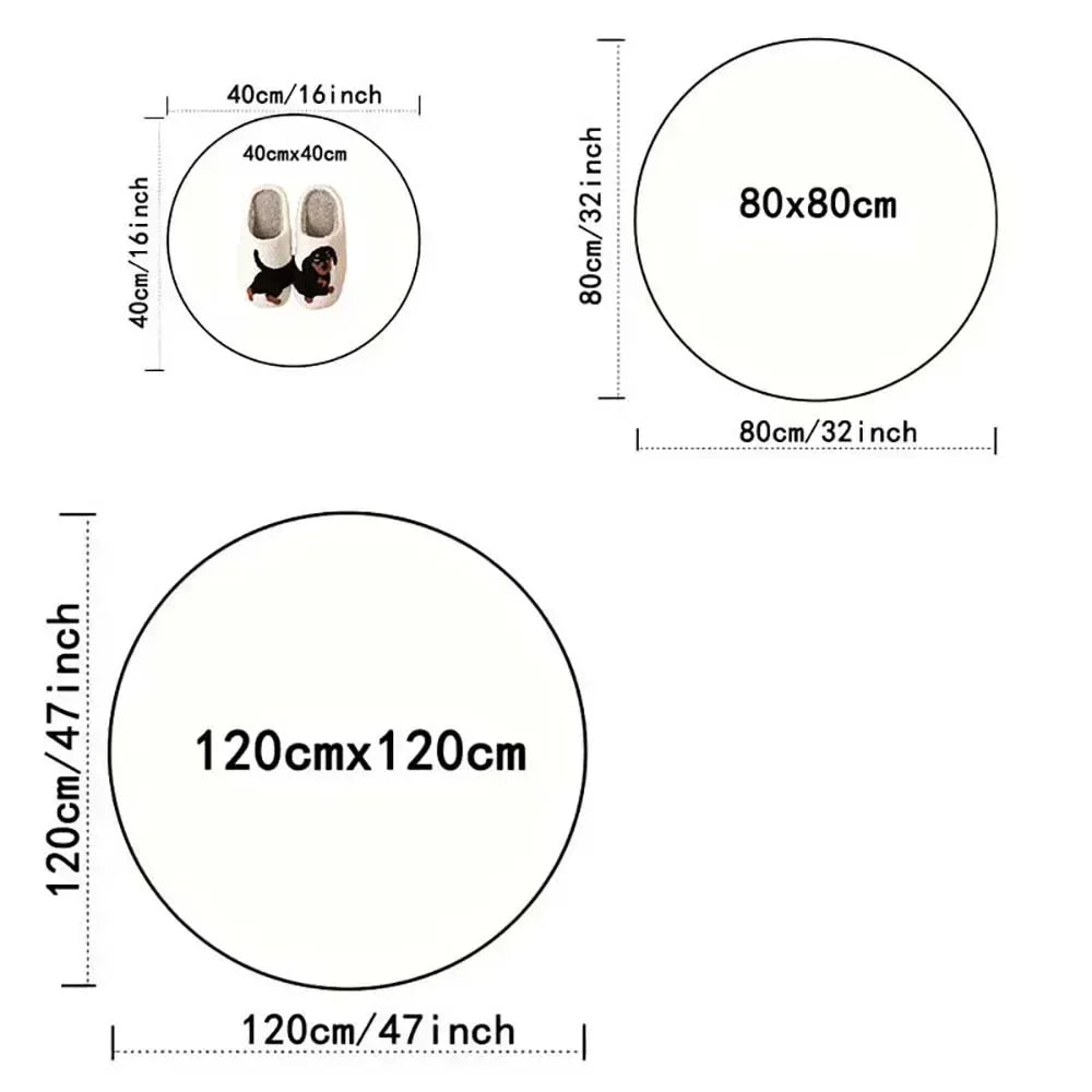 TAPIS DE CHAMBRE ENFANTS Flanelle Rond Arc-En-Ciel