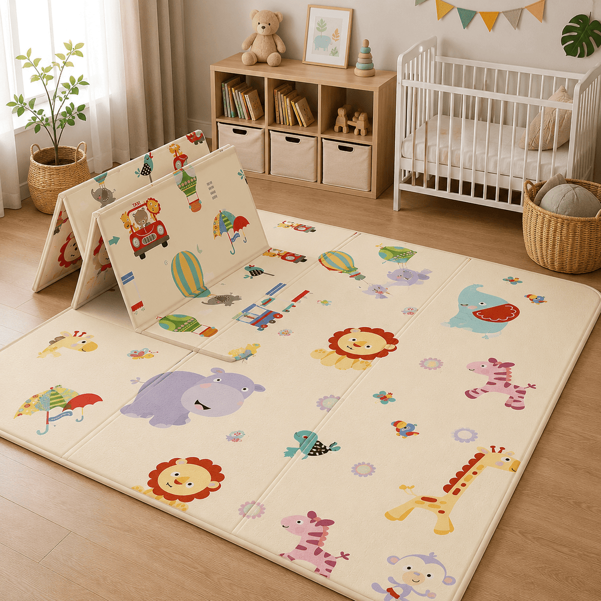 Ma boutique Grand Tapis d’Éveil Bébé Pliable en Mousse Motifs Colorés