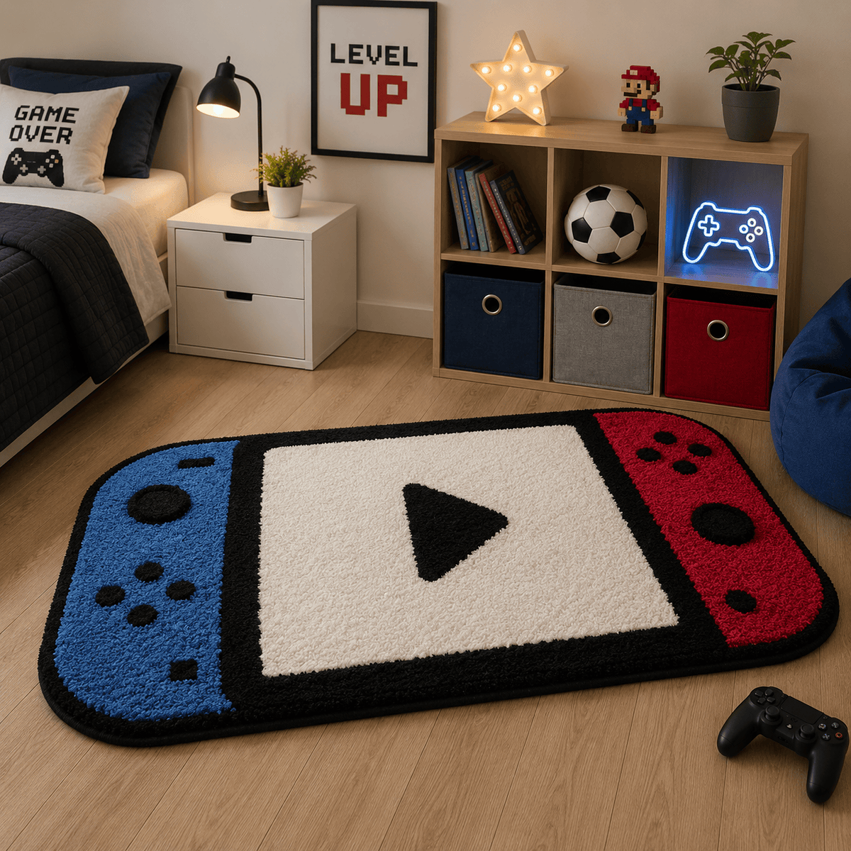 Ma boutique Tapis Chambre Gaming Forme Manette De Jeu Antidérapant