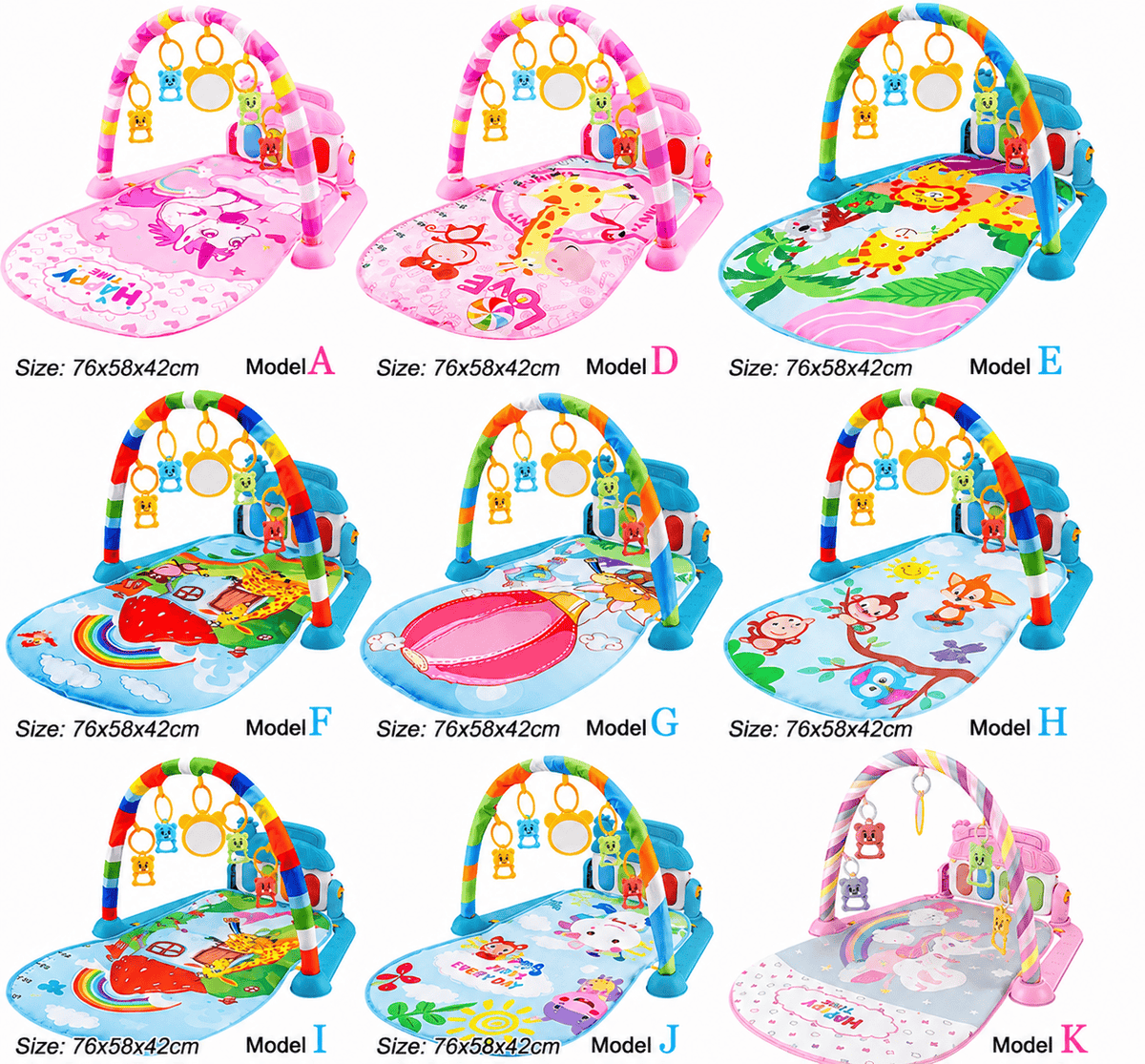 Ma boutique Tapis éveil pour bébé Avec Arche Musical Avec Piano